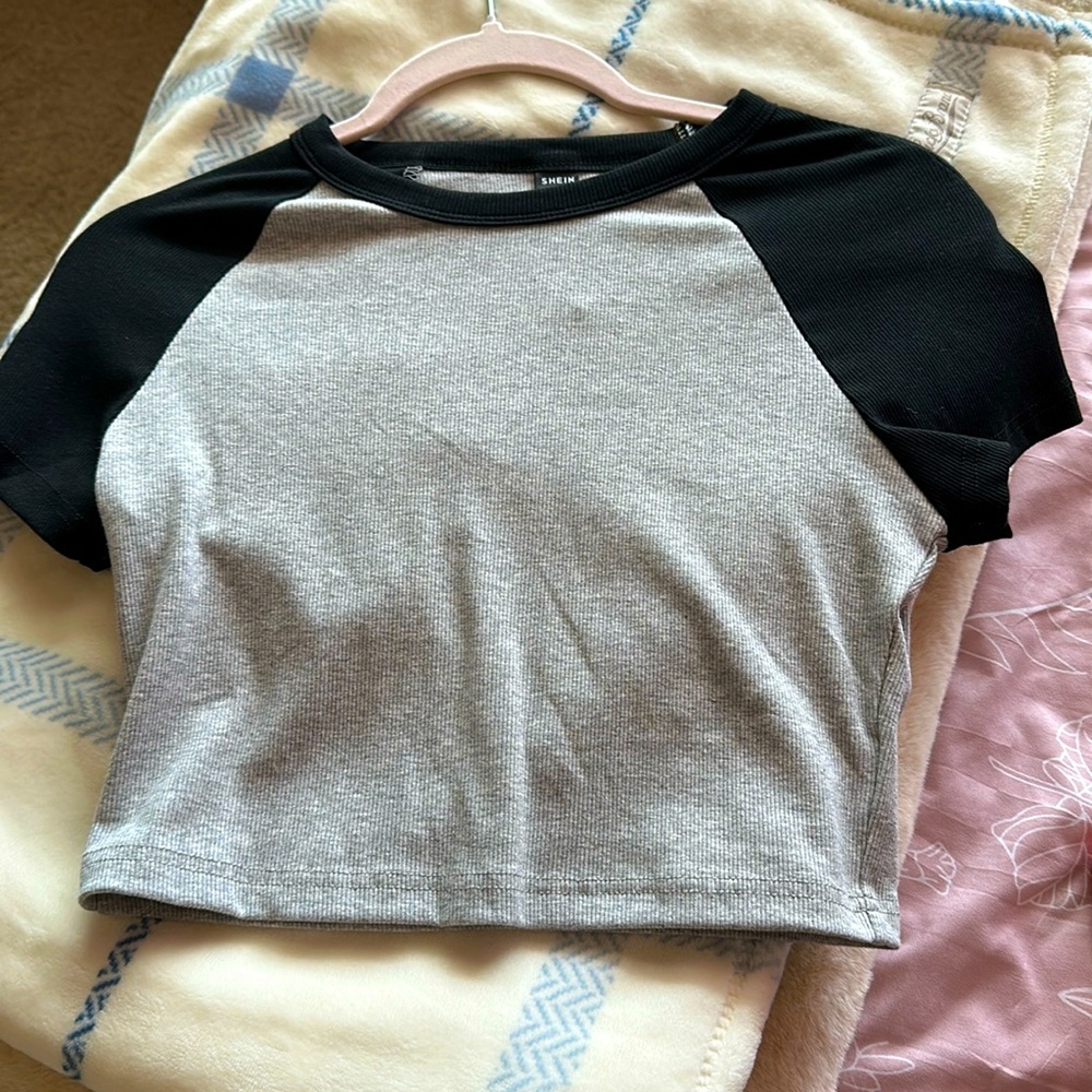 Black and grey top from Shein